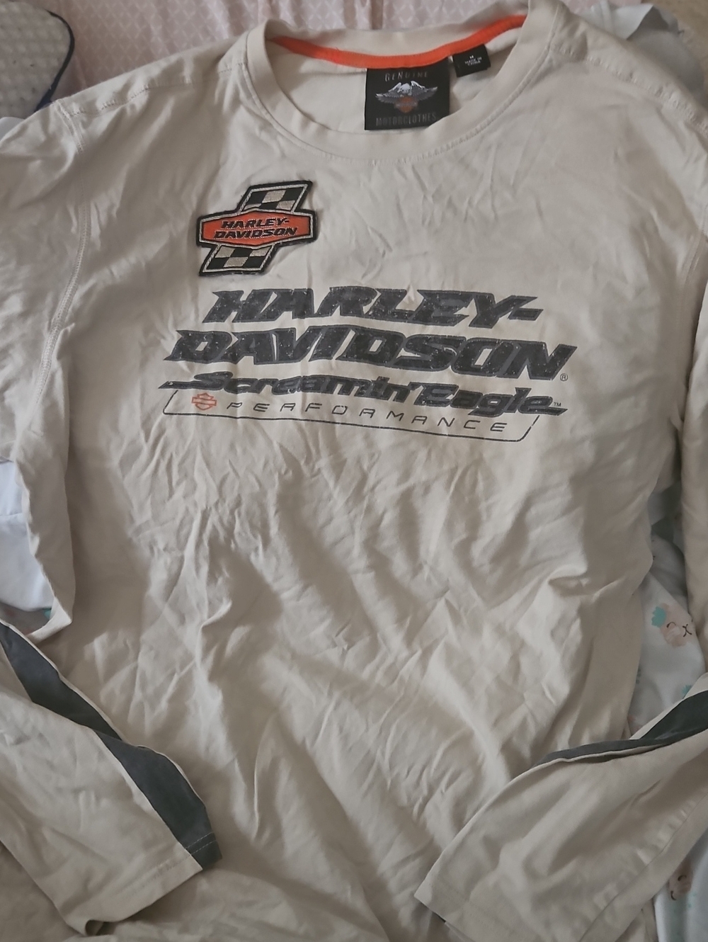 Harley-Davidson Men's Long Sleeve Shirt in Light Gray